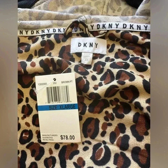 NWT DKNY Leopard Print Robe - Picture 6 of 6